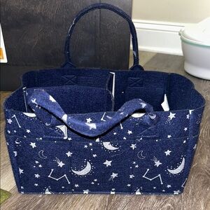 Navy Starry Night Diaper Caddy